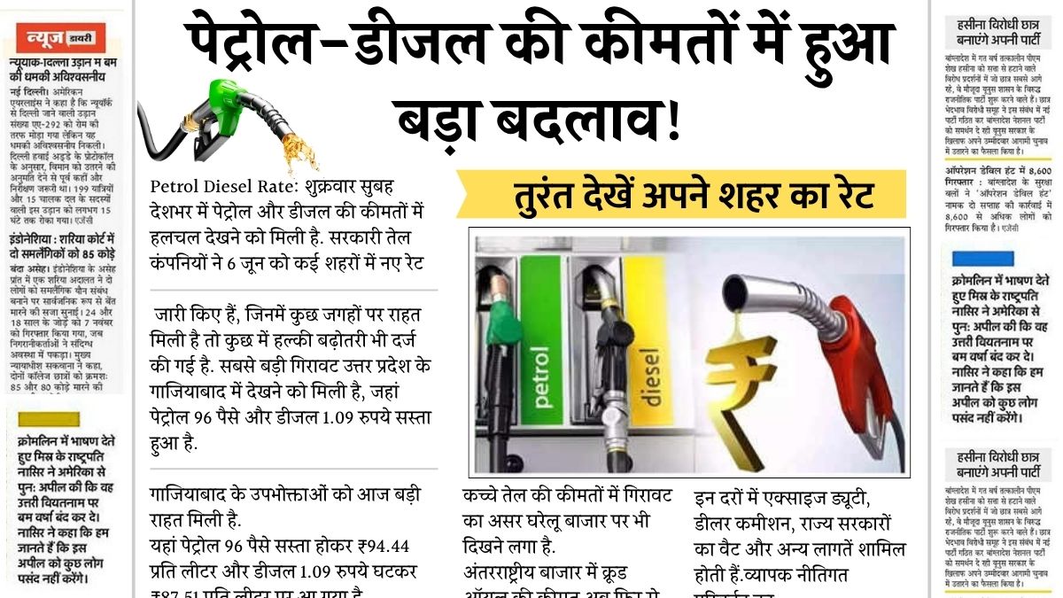 Petrol Diesel Rate Today